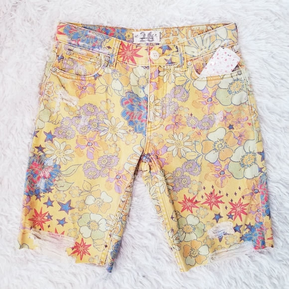 alani printed cutoff shorts